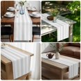 thumbnail image 5 of Minimalist Geometric Table Runner 72 Inches Long,Modern Vertical Stripes Texture Gray Cotton Linen Table Runners Dresser Scarves,Fabric Tabletop Scarf Furniture Cover for Home Dinner Party 13"x72", 5 of 9