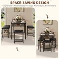 thumbnail image 2 of Space-Saving Dining Table Set for 4,Modern Table with Upholstered Bench & 2 Stools,Perfect for Small Apartments, Studios, or Breakfast Nooks, 2 of 8