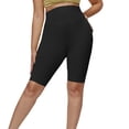 thumbnail image 1 of Qtocio Plus Size Shorts,Women's Solid Color High Waisted Supportive Shorts for Yoga and Workout Summer Activities, 1 of 3