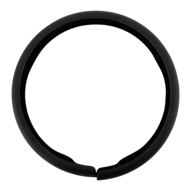 Funda para volante de cuero artificial PU, protector de volante de automóvil ABS, negro