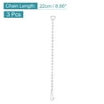 thumbnail image 2 of Unique Bargains 22cm Toilet Handle Lever Flush Part Stainless Steel Toilet Flapper Chain 3 Pack, 2 of 5