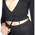 thumbnail image 2 of American Apparel womens Cotton Spandex Julliard Long Sleeve Top Shirt, Black, Small US, 2 of 7