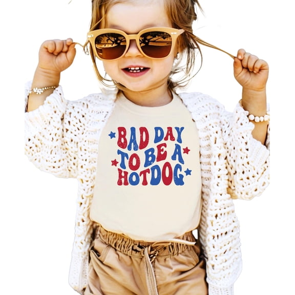 Cute Patriotic Balloon Shirt for Women, Youth and Toddler Girls Matching 4th of July Tee Natural Shirt 12 Months