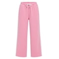 thumbnail image 6 of Girls Baggy Sweatpants Straight Leg Drawstring Athletic Pants Elastic Waist Striped Joggers Loose Soft Stretchy Trousers, 6 of 8