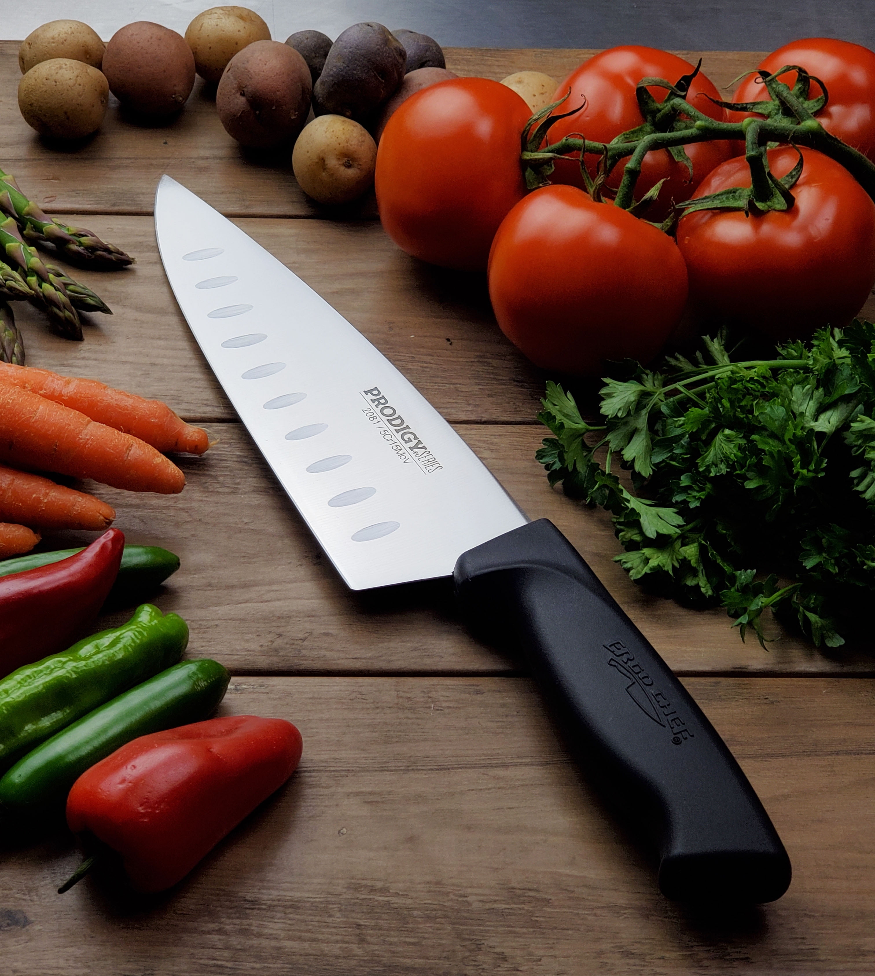 Ergo Chef Prodigy Series 8" Chef Knife, High Carbon Stainless Steel Blade, Ergonomic Non-Slip Handle