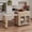 Glass-door-Wood, variant on HLR Extendable Kitchen Islands with Power Outlet, Dining Table Cart on Wheels with Storage, Wood