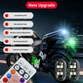 thumbnail image 3 of 4PCS Wireless LED Strobe Lights for Car, Motorcycle, Drone, Bike - RGB Warning Lights, Remote Control, Multi-Mode Flashing, Ideal for Trailers & Aircraft (Moto Glow Up), 3 of 4