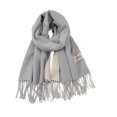 thumbnail image 4 of Bufanda para mujer, chal de señora con tacto de cachemira, bufanda de cachemira de imitación de moda, chal de pashmina para bodas, eventos nocturnos Gris claro, 4 of 8