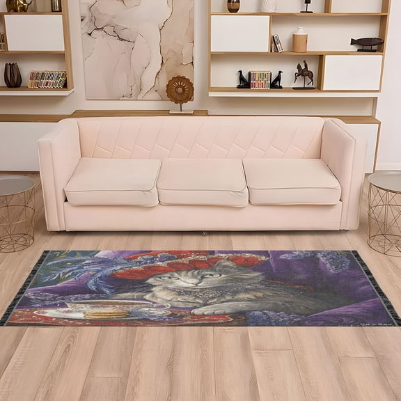 WOBOGO Noble Ragdoll Cat Bedside long rug delicate and soft modern indoor area decor non slip carpet for bed room corridor entrance balcony