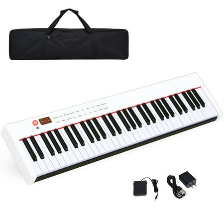UPC: 6530461881732 | Gymax BXII 61 Key Digital Piano MIDI Keyboard w/MP3 White