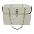 thumbnail image 1 of Caja de regalo de papel con flores y cadena de metal para guardar ramos, bolso pequeño de floristería, bolsa de regalo para bodas, fiestas, cumpleaños, Día de la Madre, despedidas de soltera., 1 of 8