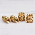 thumbnail image 4 of M2 M2.5 M3, M4 M5 M6 Brass Hot Melt Insert Knurled Nut Thread Heat Molding Double Twill Injection Embedment Nut For 3D Printer, 4 of 6