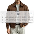 thumbnail image 7 of Dpjklzsn Mens Faux Suede Jacket Zip Up Collar Lightweight Trucker Coat with Pockets for Casual Daily Wear, 7 of 7
