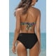 thumbnail image 2 of Bandeau Traje de baño de 2 Piezas Tirante Halter removible con Parte Inferior atrevida de Talle Alto Impresión en negro - E XL Impresión en negro - E XL Xishao ropa, 2 of 2