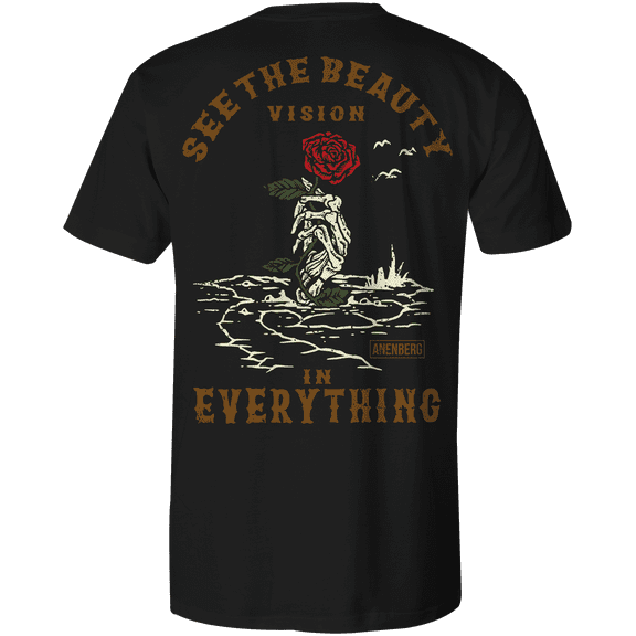 Anenberg, Beauty in Everything Classic American Made Mens Crew Neck Tee Shirt