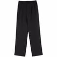 thumbnail image 3 of Pantalones anchos de traje para mujer con un tacto de alta gama, cintura alta y sensación de caída, ajustados y casuales, pantalones cortos para primavera., 3 of 3