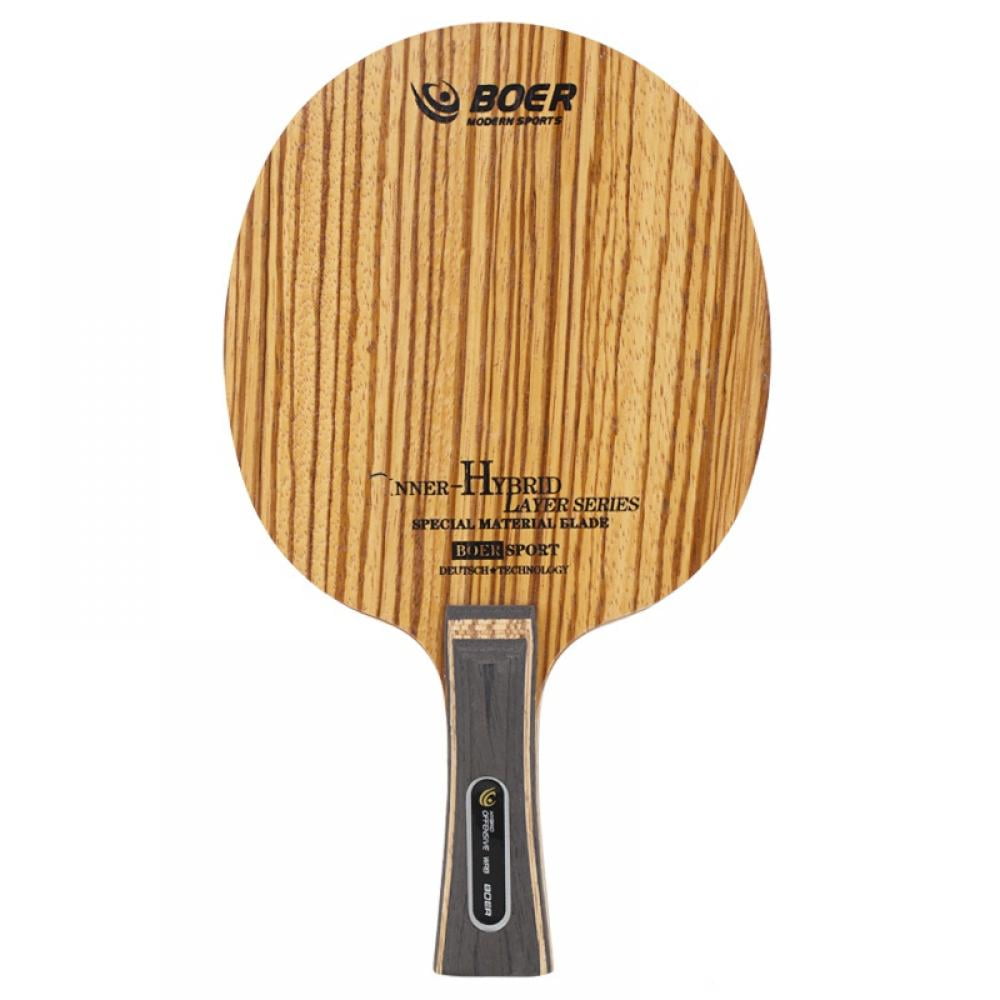 Long Handle Grip 5 Layers Medium Speed Bat Table Tennis Ping Pong Rackets Blade 
