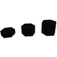thumbnail image 4 of 888 Display USA, Inc 6 Piece Deluxe Hexagon Shaped Black Velour Risers Set, 4 of 6