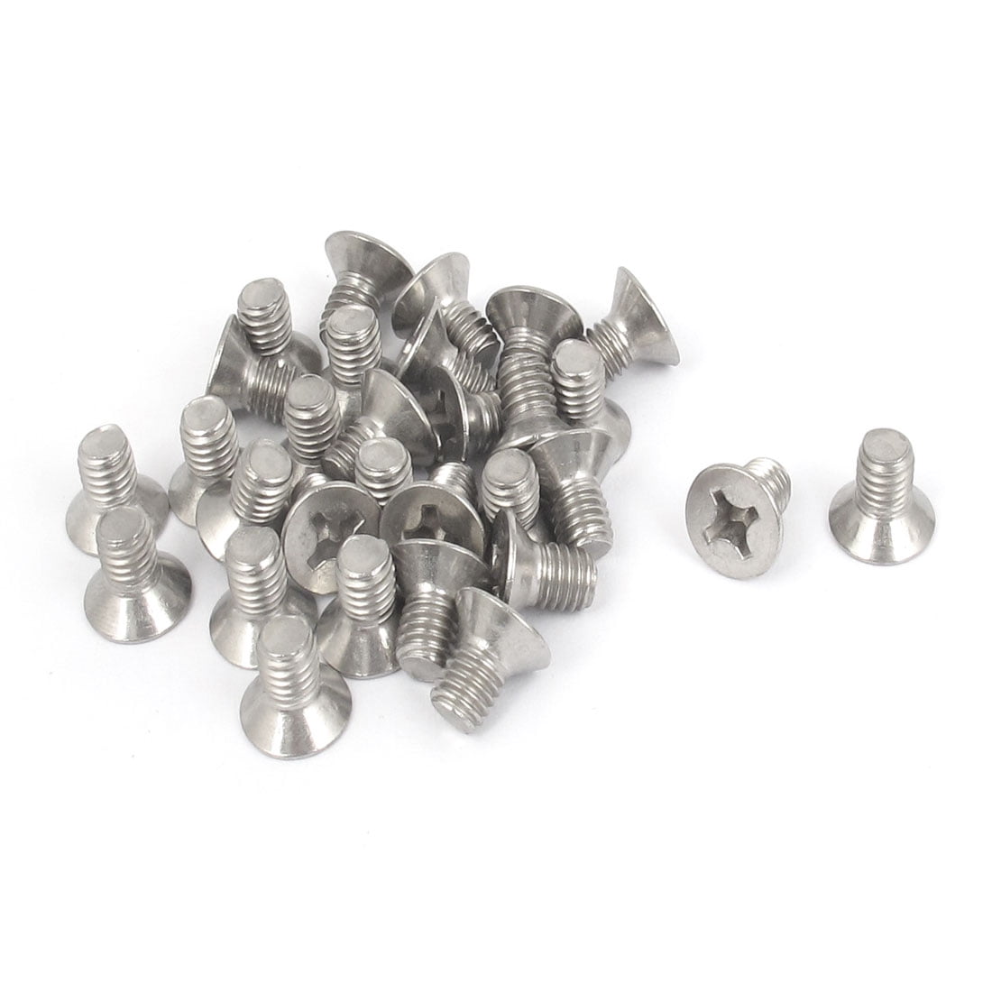 M6 x 10mm Metric Phillips Flat Head Countersunk Bolts Machine Screws
