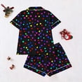 thumbnail image 4 of CHUMUD Pajamas Set for Women 2 Piece Shorts Pj Set Short Sleeve Shirts Sleepwear Button Down Pjs Soft Lounge Sets Summer Pajama, 4 of 4