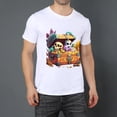 thumbnail image 2 of Graphic Tees Baggy Shirts for MenSkull (24) Crew Neck Streetwear T Shirts Casual Summer Sports Best Sizes, 2 of 5