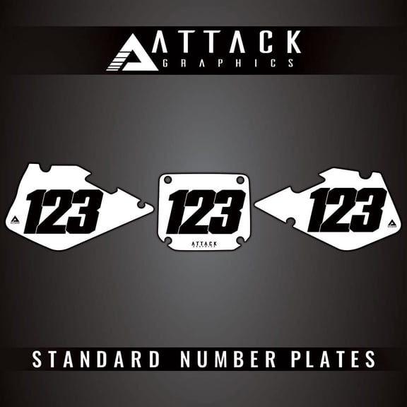 Attack Graphics Number Plate Backgrounds for Suzuki RM250 1997