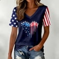 thumbnail image 2 of Women's 4th of July Shirt 2026 USA 250th Anniversary 1776-2026 Patriotic V Neck T Shirt for Everyday Wear, 2 of 4