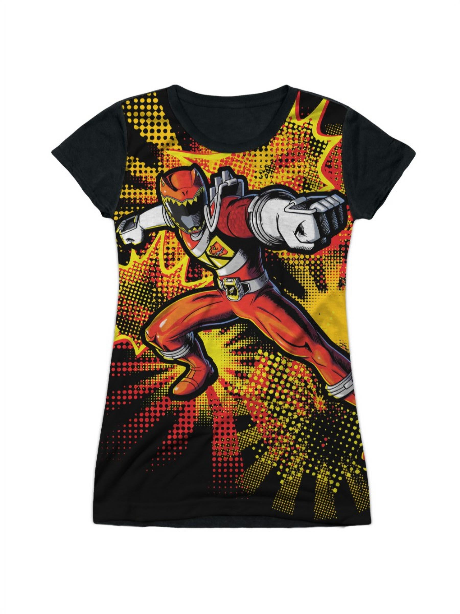 Power Rangers TV Series Dino Charge Red Ranger Juniors Black Back T ...