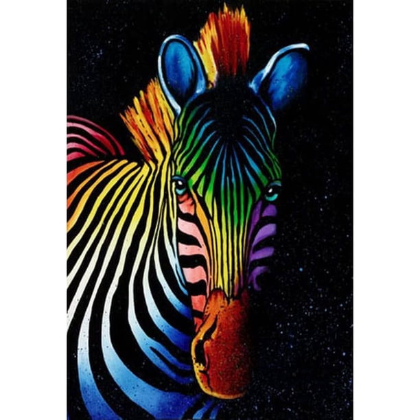 Taladro Pintura Diamante (DE3007) 5D DIY Kits de bordado de punto de cruz de cebra a todo color 50x70cm FLhrweasw Nuevo