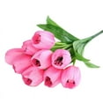 thumbnail image 3 of Aminojy Artificial Tulips Bouquet - Real Touch Silk Flowers for Spring Home Decor, Wedding Centerpieces, Front Porch & Garden (9 Heads per Stem, UV Resistant), 3 of 3