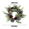 thumbnail image 3 of Christmas Candle Wreath 7.87"x7.87"x2.36" Festive Table Centerpiece with Pinecones Red Flowers Greenery,Romantic Holiday Home Decor for Dining Table Entryway Living Room Seasonal Decorations_Green, 3 of 6