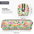 thumbnail image 3 of Easygdp Travel para Estuche de Lápices de Cuero, Estuche de Papelería de Cuero, Estuche de Gran Capacidad con Cremallera, 3 of 7