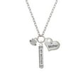 thumbnail image 2 of Delight Jewelry Silvertone Mini Cat Face with Whiskers Always My Mother Bar Zoe Necklace, 2 of 4