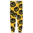 thumbnail image 5 of EANJE Men's Halloween Pajamas Soft Sleepwear Wide Leg Pajama Pumpkin Ghost Bat Print High Waisted Pj Pant Loose Fall Drawstring Lounge Pants with Pockets Yellow XL, 5 of 6