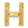 thumbnail image 2 of 14K Yellow Gold H Charm Pendant Diamond Round Initial, 2 of 3