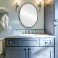 thumbnail image 3 of Singapore Framed Oval Mirror - Rubbed Bronze - 25" x 31", 3 of 7