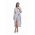 thumbnail image 2 of MAYFISH Women's 100% Cotton Robes Lightweight Kimono Long Soft Bathrobe for Women with Pockets(Grey,M), 2 of 6