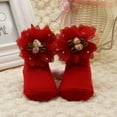 thumbnail image 5 of Mjbaby 1 Pair Cute Toddlers Infants Cotton Ankle Bow Socks Baby Girls Princess Bowknots Socks Lace Floral Shoes, 5 of 6