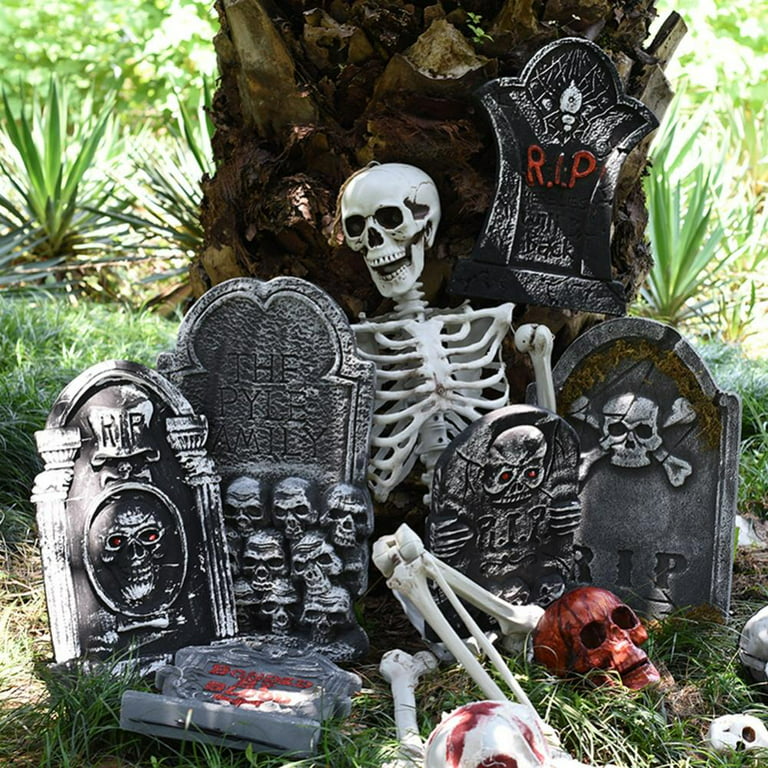 Halloween Foam RIP Graveyard Tombstones for Halloween Lawn Yard ...