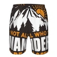 thumbnail image 3 of Sikiie Not All Who Wander Are Lost4 Print Men's Beach Shorts, High Elastic Quick-drying Shorts - with Drawstring and Slip Pockets, Suitable for Beach, Sports, Vacation-XX-Large, 3 of 6