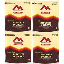 Mountain House Classic Biscuits & Gravy with 12 Servings | 30 Years Long Shelf Life Freeze Dried Portable Backpacking & Camping Food | Survival & Emergency Food- 4 Pouches