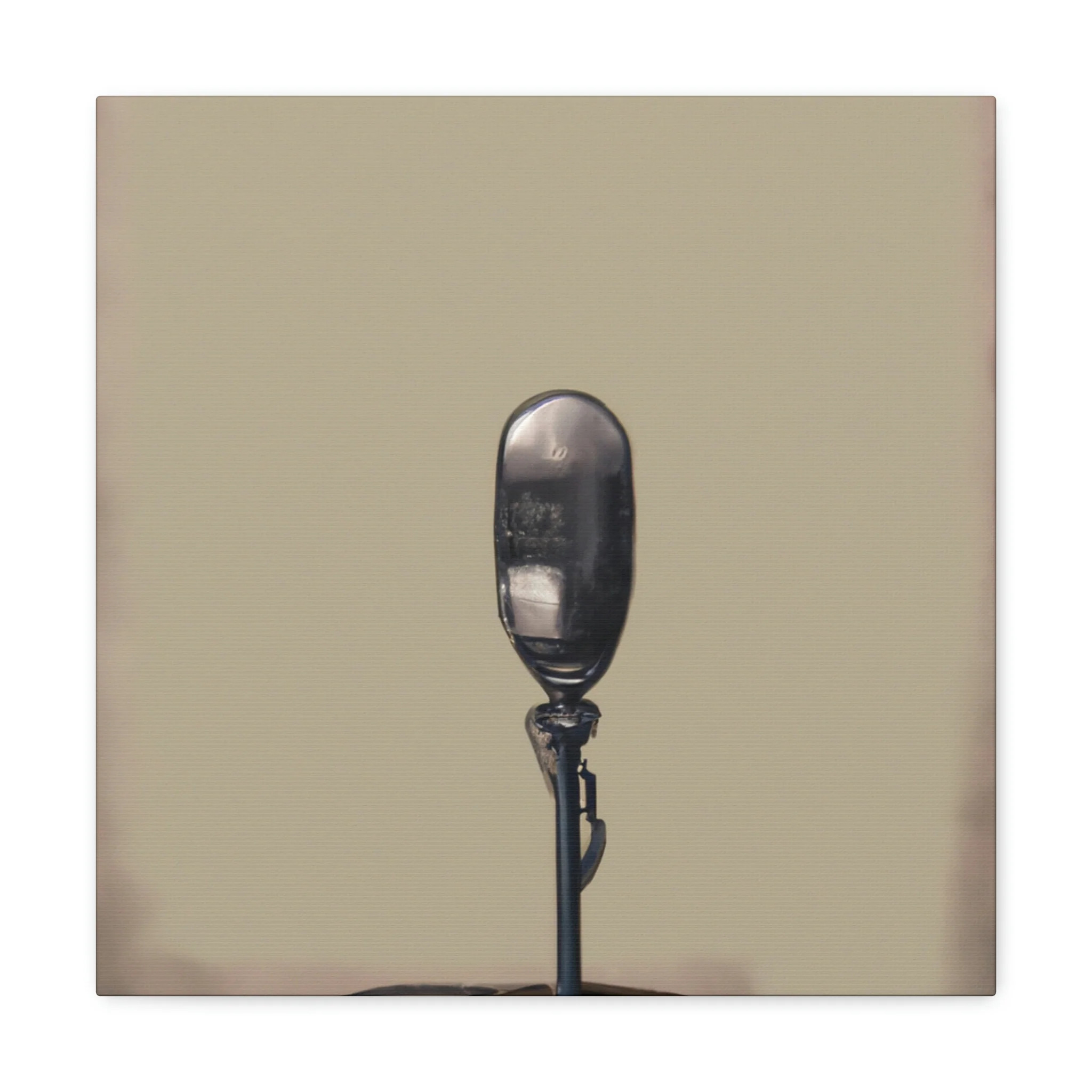 The Silver Microphone Invention Canvas