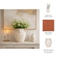 thumbnail image 5 of Terracotta Jug Vase with Multi Handle for Living Room Decor - Modern Home Decor Accent for Bedroom, Shelf Display, and Office Desk - Decorative Flower Vase for Entryway or Hallway Table - 12", White, 5 of 13