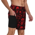 thumbnail image 2 of Fotbe Maillots de Bain Rouges pour Hommes, Séchage Rapide, Shorts de Bain, Boardshorts avec Doublure en Maille - Petit, 2 of 6