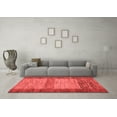thumbnail image 3 of Ahgly Company Indoor Square Abstract Red Modern Area Rugs, 3' Square, 3 of 4