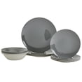 thumbnail image 5 of Tabletops Gallery 12 Piece Gray Melamine Dinnerware Set Plates Bowls for Indoor/Outdoor Use, Service for 4, Grayscale, 5 of 9
