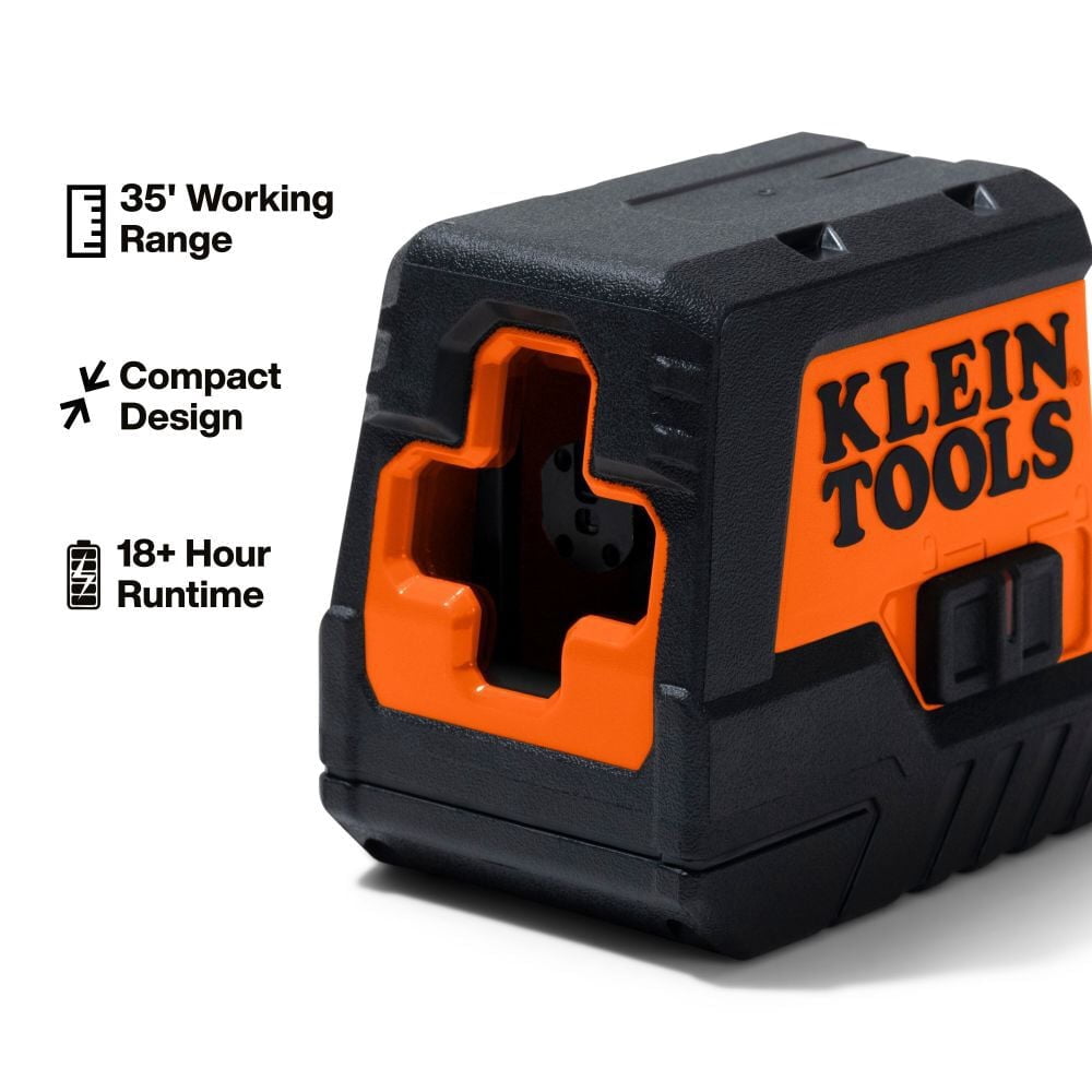Klein Tools Red Compact Cross-Line Self-Leveling Laser Level, 35-Foot