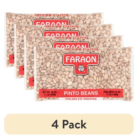 (4 pack) Faraon US Grade Dry Pinto Beans, 16 Oz