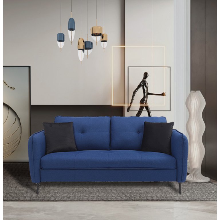 Navy Blue Sofa Cushions Baci Living Room