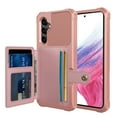 thumbnail image 1 of Slim Hard PC Case Compatible with Samsung Galaxy A54 5G, PU Leather Card Holder Back Case Kickstand Shock-absorbing Car Magnetic Case Cover Designed for Samsung Galaxy A54 5G 6.4", Pink, 1 of 7